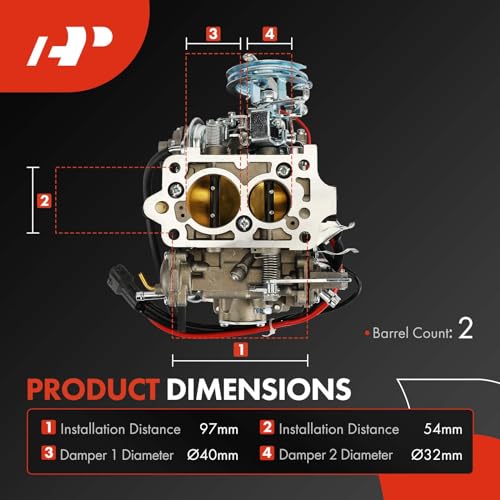A-Premium 2 Barrel Carburetor Compatible with Toyota 4Runner 1984, Celica 1981-1984, Corona 1981, Dyna/Coaster 1980, Pickup 1981-1995, Hilux 1988-1995, 2.2L 2.4L 2.8L 3.0L, Electric Choke - Image 2