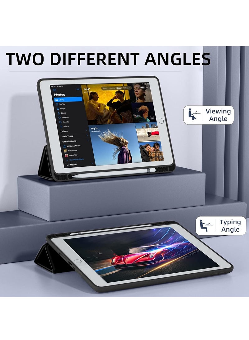 DUSALA Case Compatible with iPad 10.2 inch 2020 iPad 8th Gen / 7th Gen 2019 with Pencil Holder Premium TPU Stand Back Auto Wake/Sleep Smart Case Cover for 10.2'' iPad 8 / iPad 7 (Black) - Image 4