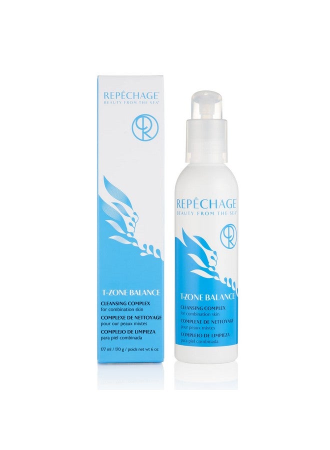 Repechage Cleanser for Combination Skin. T-Zone Balance Cleansing Complex Balanced and Well Cleansed Skin. Face Wash with Green and White Teas toned and moisturized 177ml.