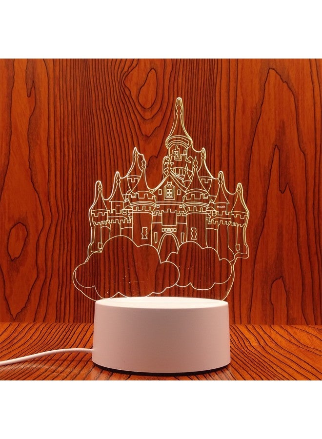 Swan Night Light Plug USB Bedside Lamp Creative Girl Cartoon 3D Table Lamp Bedroom LED Gift Lamp-Color:Sky City-Dimensions:USB Charging Touch Remote Control 16 Colors (with Lithium Battery)  - Image 1