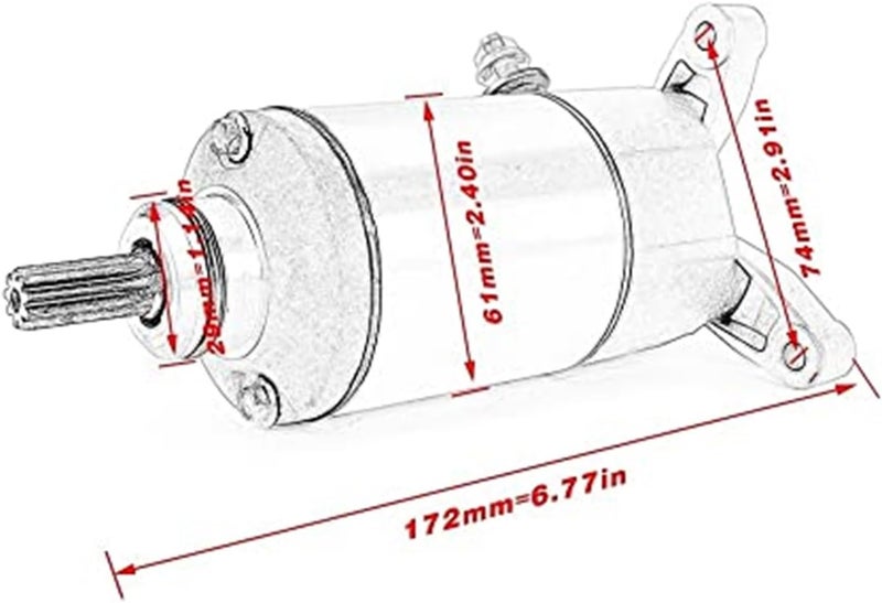 Vuzmode Starter Motor for DL650 V-Strom and SV Series - Image 3