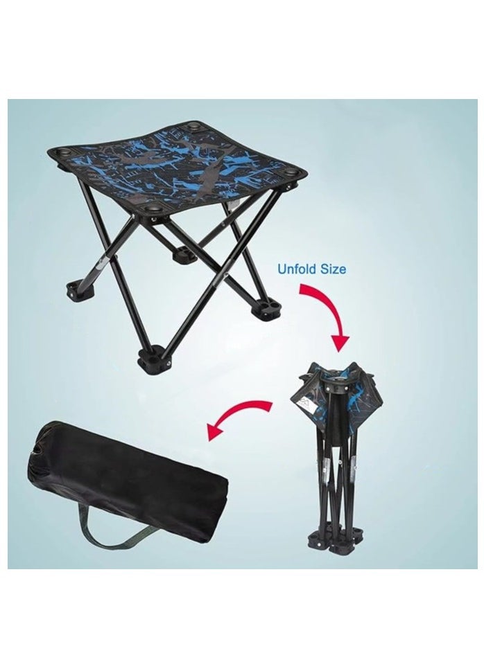 Beauenty - Camping Stool Portable Folding Stool Portable Chair Mini Foldable Stool Fishing Stool for Adults Fishing Hiking Gardening and Beach with Carry Bag - Image 1