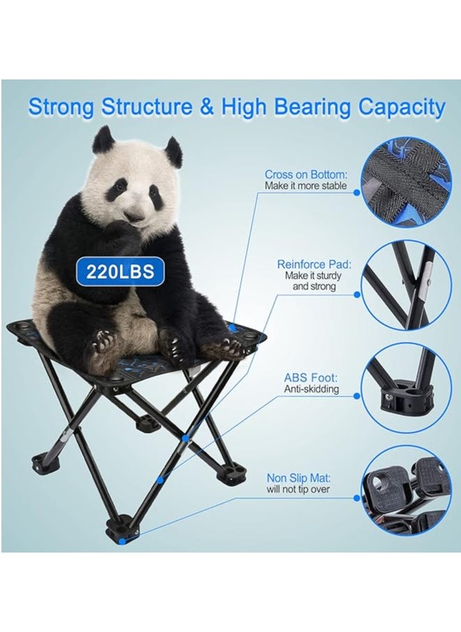 Beauenty - Camping Stool Portable Folding Stool Portable Chair Mini Foldable Stool Fishing Stool for Adults Fishing Hiking Gardening and Beach with Carry Bag - Image 1