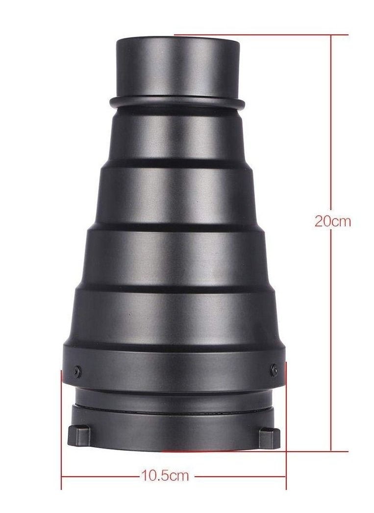 Generic SN-01 Metal Conical Snoot with Honeycomb Grid 5pcs Color Filter Kit for Bowens Mount Studio strobe monolight  - Image 5