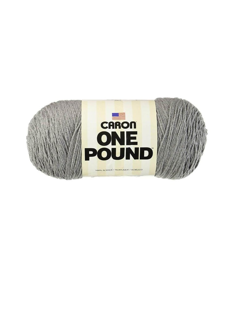 Caron One Pound Yarn Medium Gray Mix - Image 2