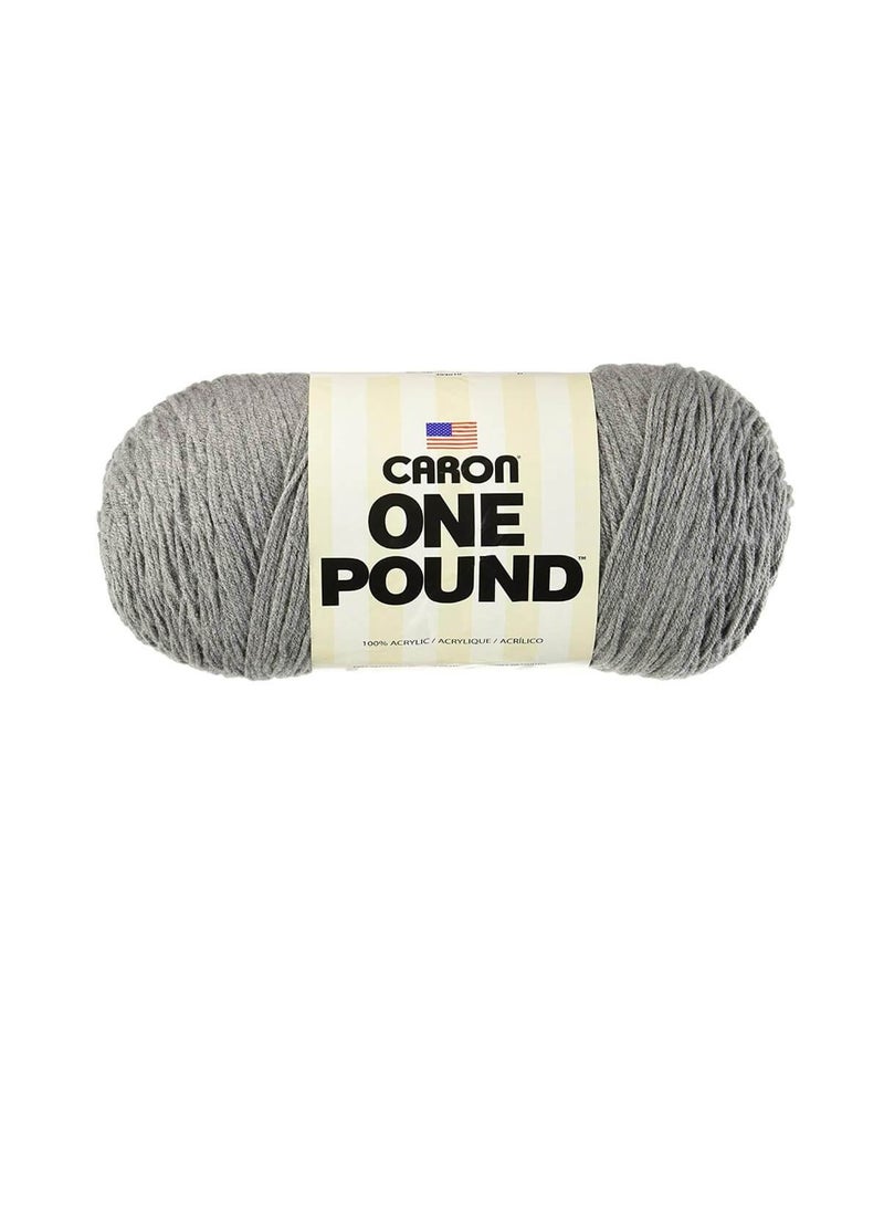 Caron One Pound Yarn Medium Gray Mix - Image 1