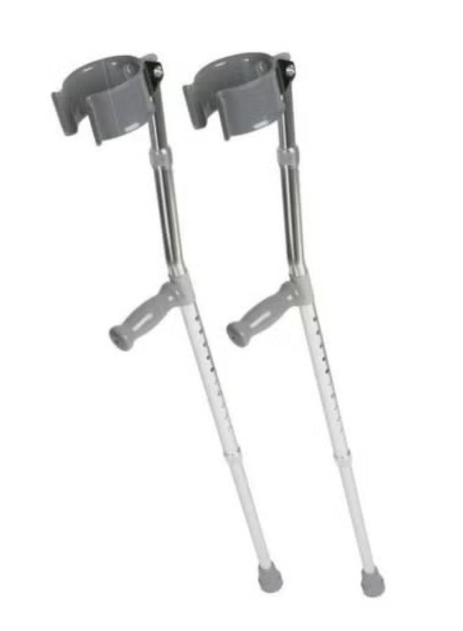 عكازات ساعد قابلة للتعديل - طقم دعم حركة خفيف الوزن من قطعتين - Image 1