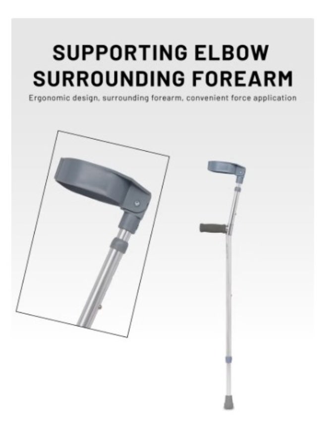 عكازات ساعد قابلة للتعديل - طقم دعم حركة خفيف الوزن من قطعتين - Image 2