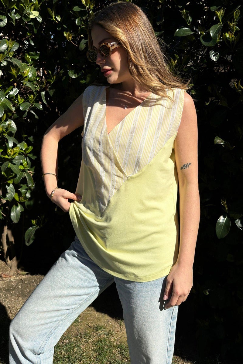 Weshaya بلوزة نسائية صفراء - Image 1