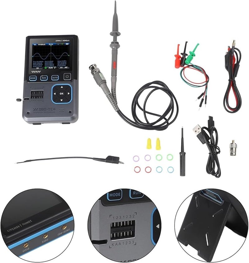 DSO TC4 Digital Oscilloscope 10MHz 48Msps With Signal Generator And Component Tester - Image 4