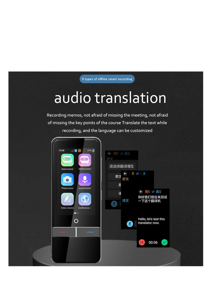 Upgraded Instant Two-Way Language Translator Device, Offline Language Translator, High Accuracy Smart Voice Translator, Support 139 Languages Translation for Travel/Business/Study - Image 3