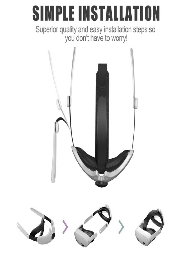 APEXINNO Comfort Head Strap Compatible with Meta Quest 3S, Elite Head Strap Enhanced Support Adjustable, Elite Strap Replacement Accessories VR Headstrap with Comfortable Headpad - Image 5