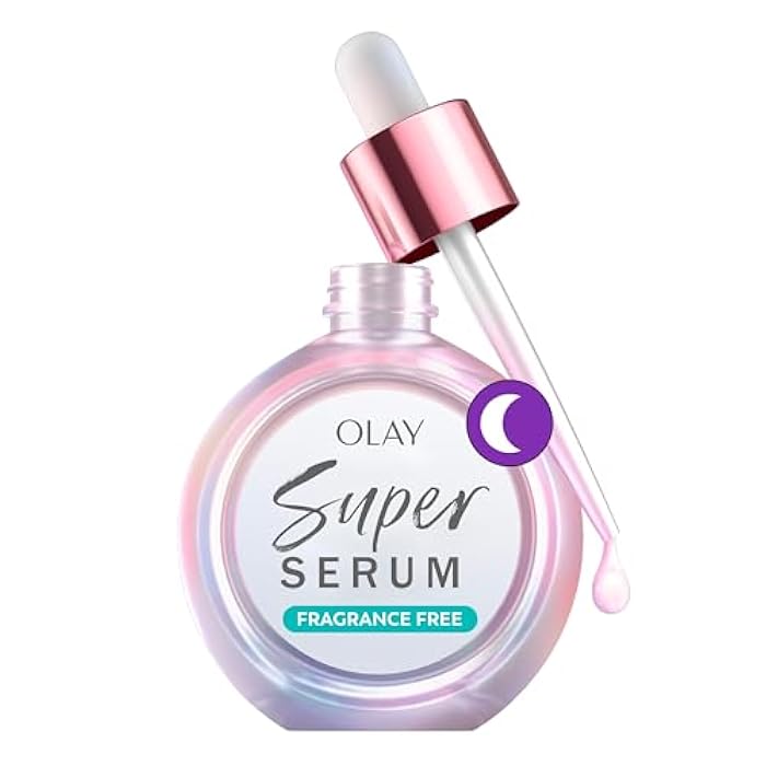 Olay Super Serum Night Repair, Fragrance-Free - Niacinamide, Peptide, Salicylic & Lactic Acid, Glycerin ​- 5-in-1 Skin Care Benefits - Hydrating, Evens Tone, Reduces Dark Spots, Anti-Aging, 1.0 Oz - Image 1