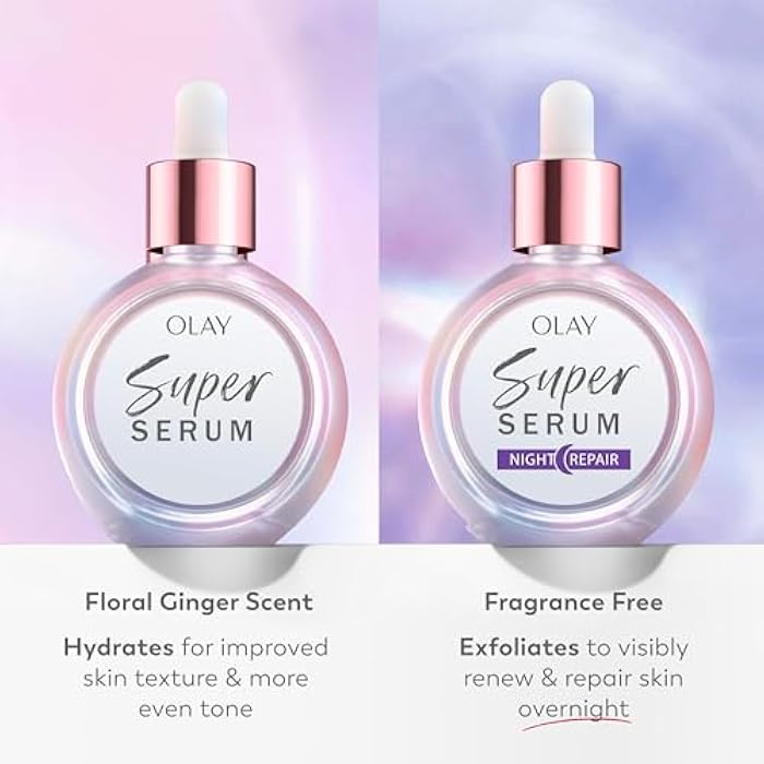 Olay Super Serum Night Repair, Fragrance-Free - Niacinamide, Peptide, Salicylic & Lactic Acid, Glycerin ​- 5-in-1 Skin Care Benefits - Hydrating, Evens Tone, Reduces Dark Spots, Anti-Aging, 1.0 Oz - Image 5
