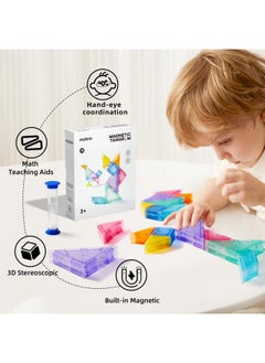 MiDeer Magnetic Tangram Travel Tangram Puzzle Magnetic Pattern Block For Ages 4 5 6 7 8 9 Toy For Kids Brain Development Toy Iq Educational Toy Gift  - Image 2