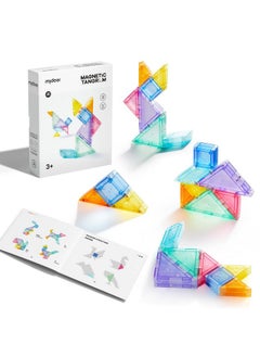 MiDeer Magnetic Tangram Travel Tangram Puzzle Magnetic Pattern Block For Ages 4 5 6 7 8 9 Toy For Kids Brain Development Toy Iq Educational Toy Gift  - Image 1