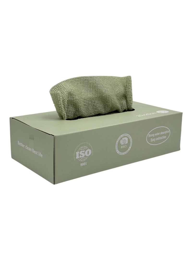 QSHOP Premium Microfiber Cleaning Cloths, 20pcs Reusable Wet Wipes Box, Towel, Car Care Products, Easy  - Image 1