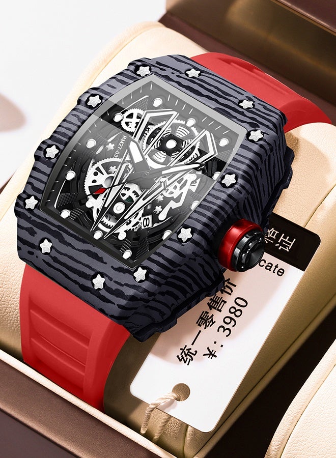 ساعة رياضية للرجال مقاومة للماء بحزام سيليكون B8577 - 42 مم - Image 2