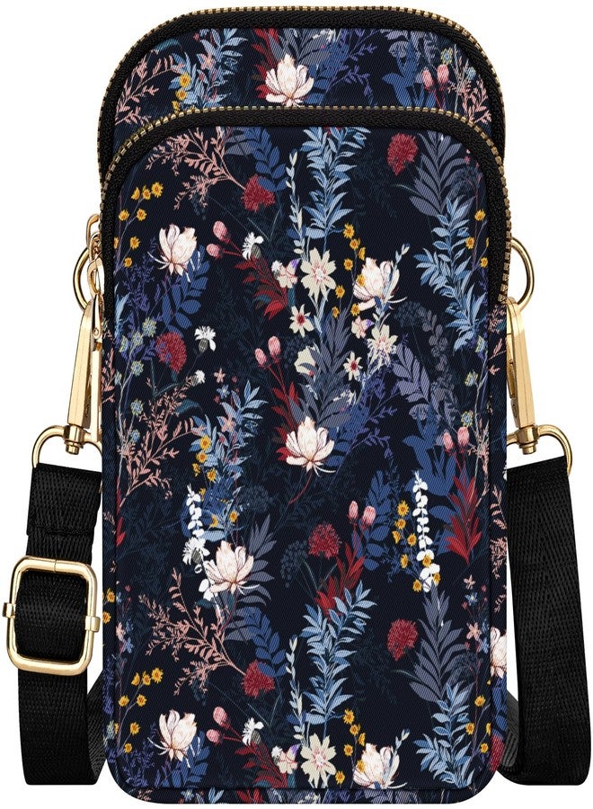 YINHEXI Small Crossbody Bags for Women, Mini Cell Phone Wallet Purse, Shoulder Bag for Women and Men, Flower-02, Simplicity - Image 1