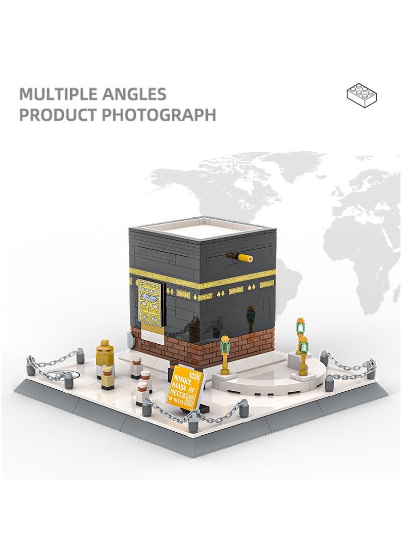 Islamic Mosque Kaaba Architectural Model Building Block Sets Muslim Bricks Toy Hajj Kit Eid Gifts for Kids Adult 446 Pieces - Image 4