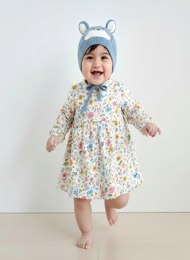 REFFER Wool Baby Winter Caps Unisex Beanie Fit For 3 Months To 4 Years Old Toddler Baby Winter Caps For Kids Boy's And Girl's Free Size (Sky Blue) - Image 5