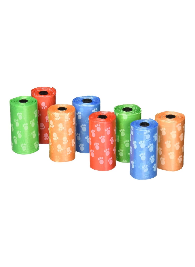 BLOOMING TIME 8 PCS Rolls of Elegant Pets Disposable Large Biodegradable Leak Proof Bags - Image 1