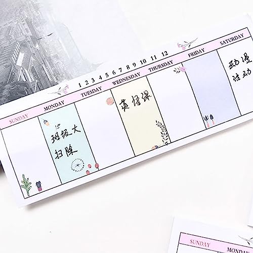 URTERYSER Quality Long Planner Notebook Weekly Planner Pads Random Patterns for Family Notepad & Calendar Organizers Weekly Planner - Image 3
