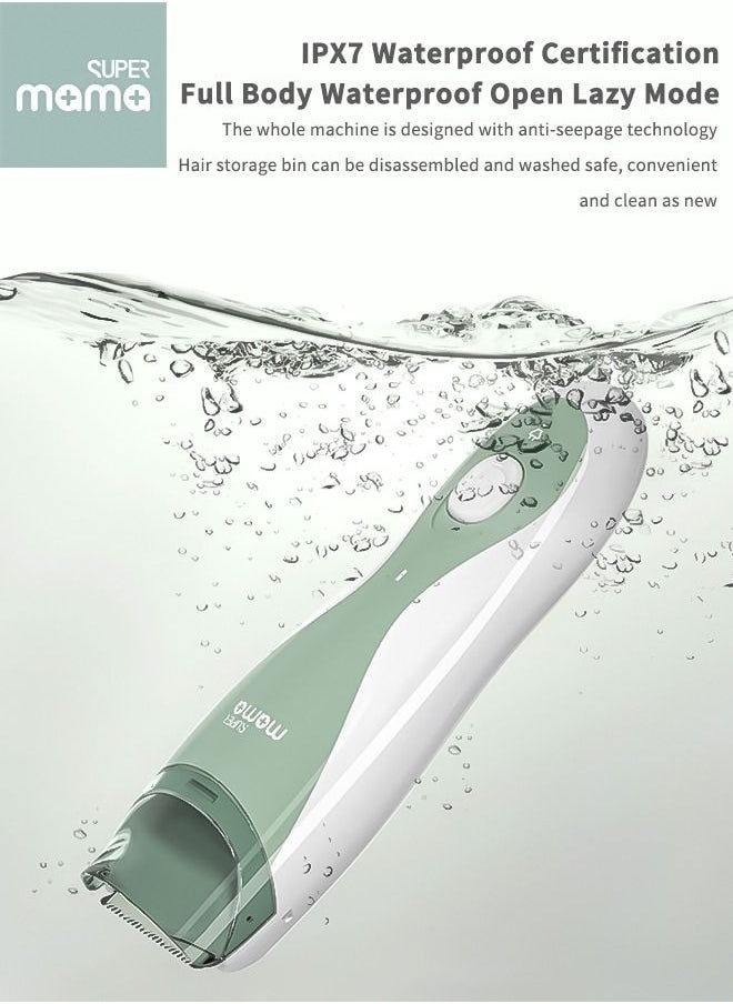 Baby Mute Electric Shaved Hair Clipper, Silent Haircut Trimmer For Kids and Toddlers, Charging Waterproof Low Vibration Machine about Kids Hair's Cutting