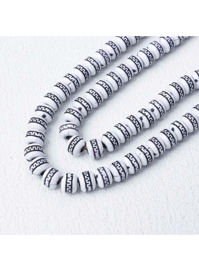 NIBEMINENT 99 Muslim Prayer Beads White/8mm