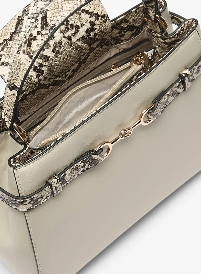 سيليست Women's Animal Print Tote Bag with Detachable Strap and Zip Closure