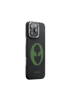 PITAKA pitaka for iPhone 16 Pro Case Compatible with MagSafe, Thin & Light iPhone 16 Pro Case with a Caseless Feel, Glow in The Dark, 1500D Aramid Fiber Woven Luminous Tactile Woven Case - Alien  - Image 3