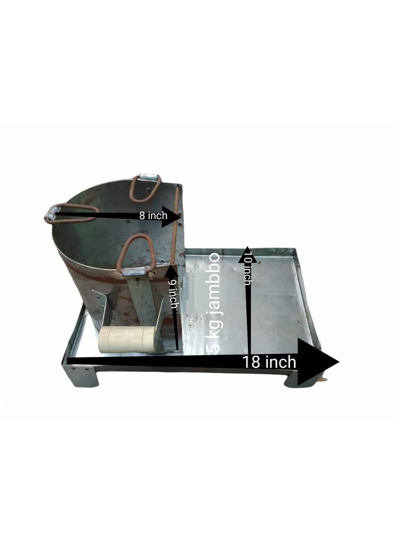 AS A S Firewood Iron Burning Stove for home rocket cooking outdoor Big size Iron Chulha Heavy Duty Angeethi with Perfect Food iron coal chulha jumbo  - Image 2