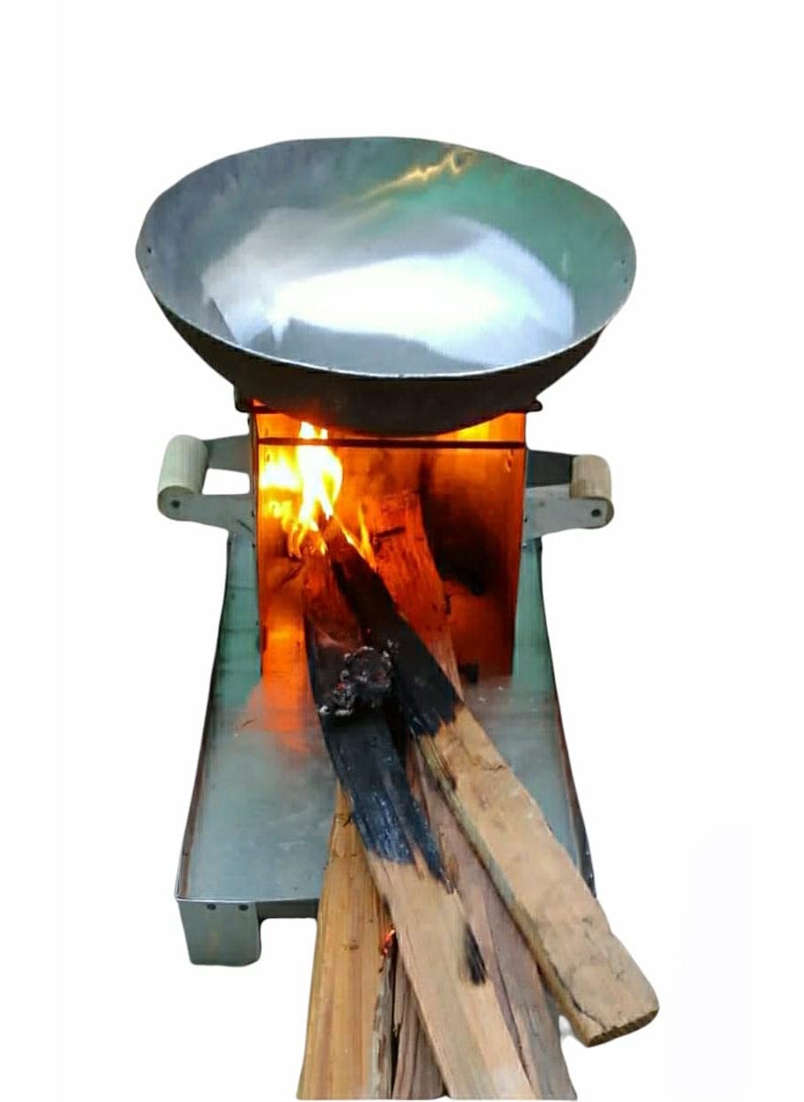 AS A S Firewood Iron Burning Stove for home rocket cooking outdoor Big size Iron Chulha Heavy Duty Angeethi with Perfect Food iron coal chulha jumbo  - Image 3
