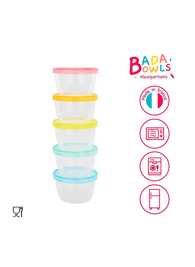 Badabulle Pack Of 5 Baby Bowls, Food Storage Containers- 1250 Ml  - Image 3