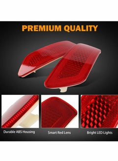 SYOSI Rear Bumper Reflector Light Lamp for Jeep Grand Cherokee 2012-2018, Patriot 2013-2017, Dodge Journey 2012-2020, Back Reflectors Left and Right Red Les Replace 57010720AC, 57010721AC  - Image 2