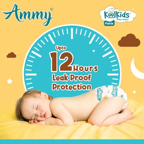 Ammy KoolKids Baby Diaper Pants Size NB (78 pcs) Upto 3 kg | Cottony Soft, 12hr Leakproof & Rash-Free Protection | Quick Absorption with ADL Magic Gel for All-Day Dryness & Comfort - Image 4