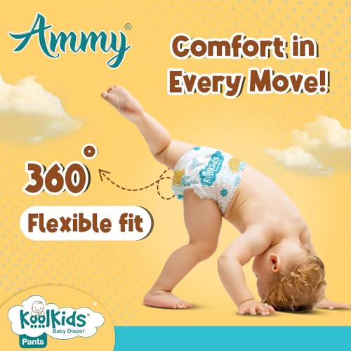 Ammy KoolKids Baby Diaper Pants Size NB (78 pcs) Upto 3 kg | Cottony Soft, 12hr Leakproof & Rash-Free Protection | Quick Absorption with ADL Magic Gel for All-Day Dryness & Comfort - Image 5