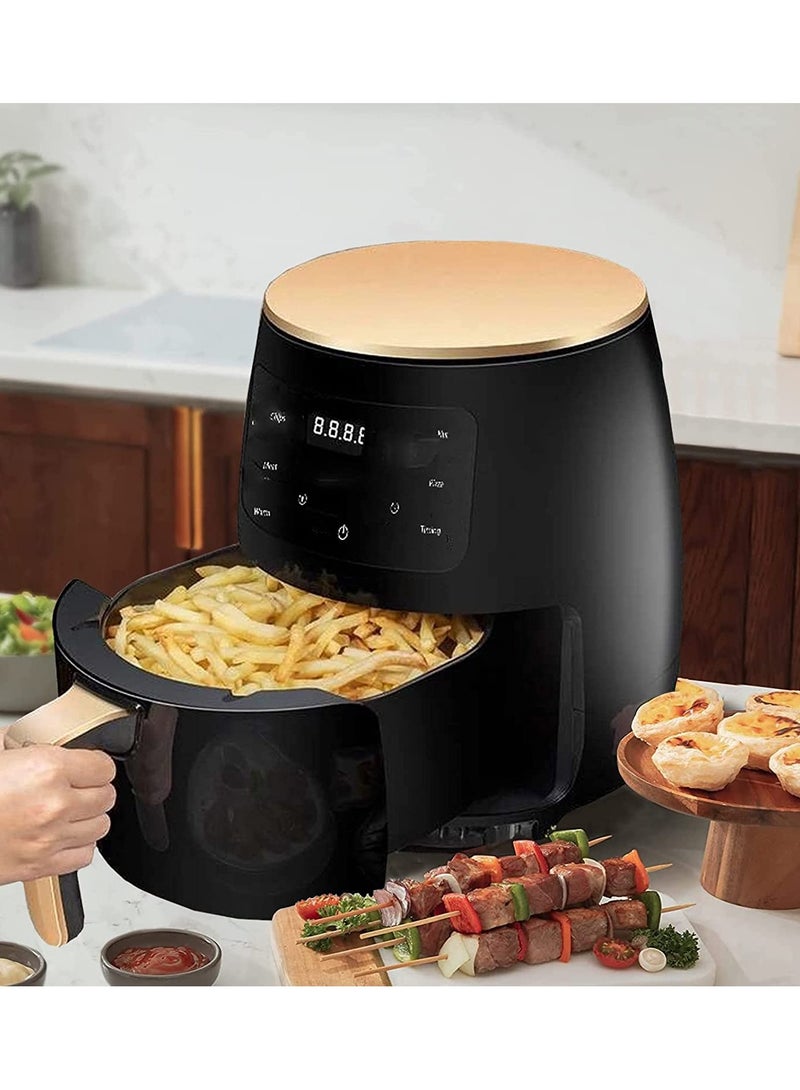 DubaiGallery Kitchen Digital 6L Air Fryer With Flat Basket,LED Touch Screen Air Fryer,Non-Stick Dishwasher-Safe Basket - Image 2