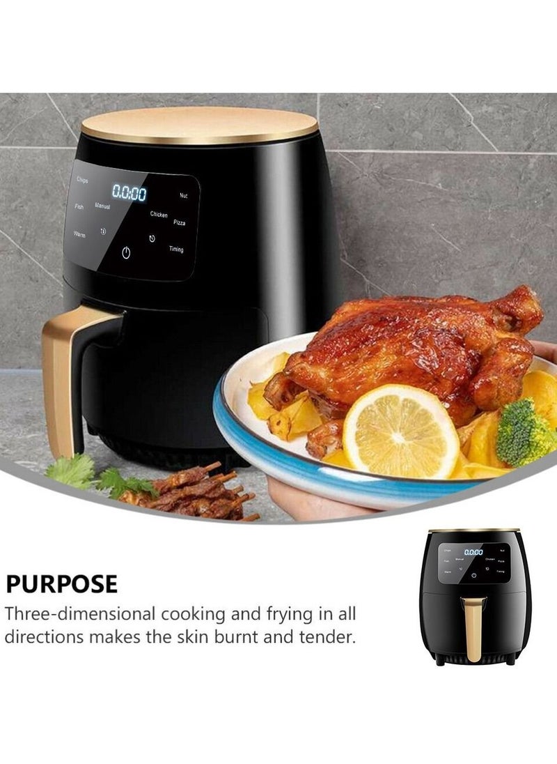 DubaiGallery - Kitchen Digital 6L Air Fryer With Flat Basket,LED Touch Screen Air Fryer,Non-Stick Dishwasher-Safe Basket - Image 1