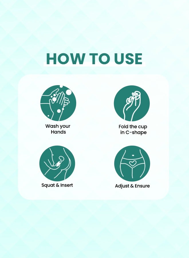 فلورن كأس الحيض القابل لإعادة الاستخدام من فلورين: معتمد من إدارة الغذاء والدواء الأمريكية، 100% من السيليكون الطبي، يوفر حماية ضد التسرب لمدة 8-10 ساعات، مما يضمن أقصى درجات الراحة والملاءمة. - Image 2