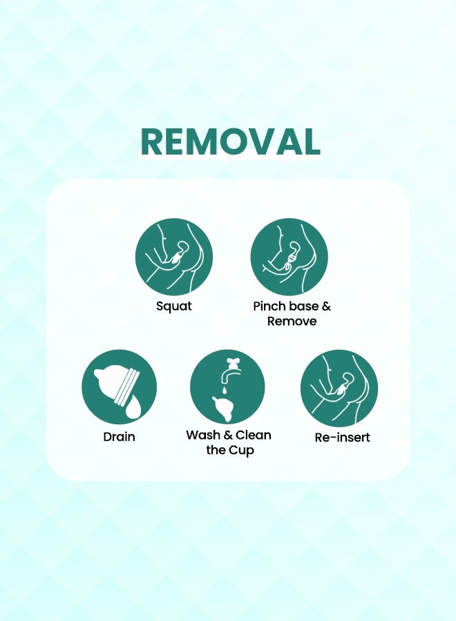 فلورن كأس الحيض القابل لإعادة الاستخدام من فلورين: معتمد من إدارة الغذاء والدواء الأمريكية، 100% من السيليكون الطبي، يوفر حماية ضد التسرب لمدة 8-10 ساعات، مما يضمن أقصى درجات الراحة والملاءمة. - Image 3