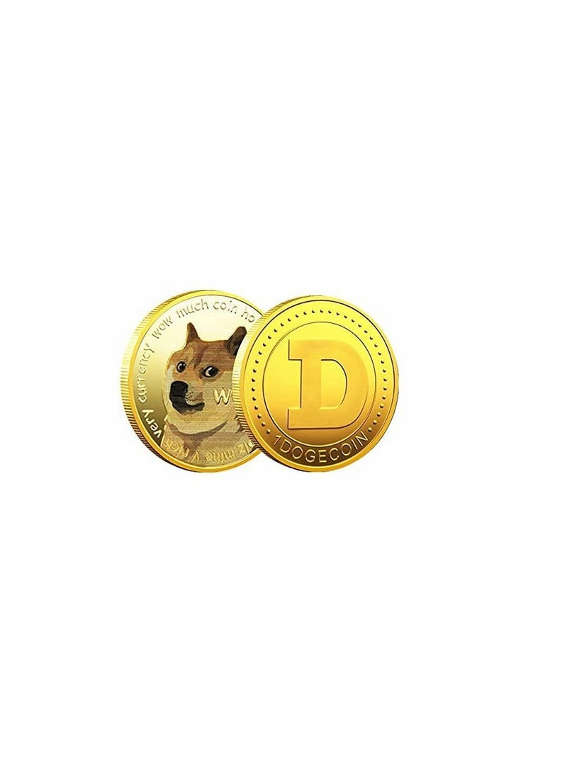 Y&D 1oz Gold Dogecoin Commemorative Coin Plated Doge 2021 Limited Edition Collectible with Protective Case - Image 3