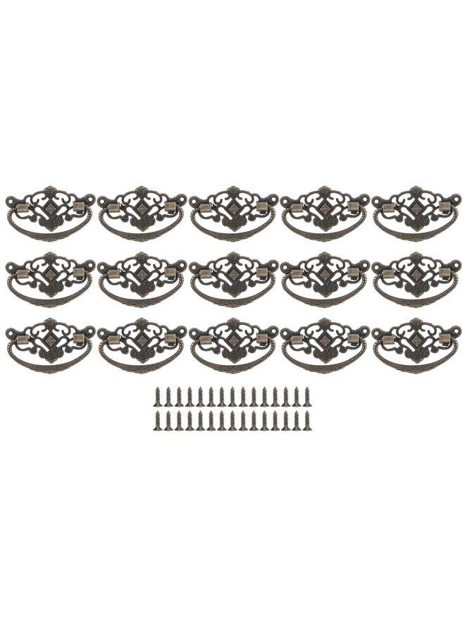 Thoraya 15 Sets Antique Handle Kitchen Cabinet Drawer Handle Pulls Zinc Alloy Cupboard Hardware FittingLarge Size  - Image 1