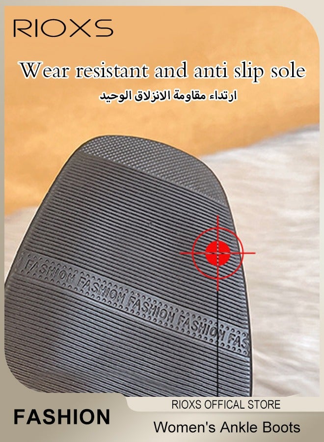 Women's Ankle Boots, Mid Heel Square Toe Boots, Women Patent Leather Boots, Chunky Heel Boots With Back Zippers, Ladies Fashion Short Booties, Classic Chelsea Silhouette Shoes, Black Boots For Women Daily Or Formal Wear, Party Cosplays Dance Booties