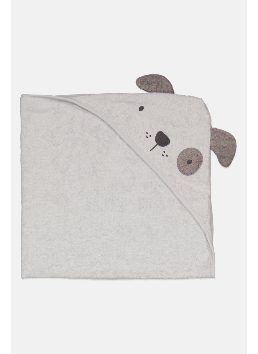Rene Rofe Toddlers Boy Hooded Towel 76 x 76 cm, Grey  - Image 1