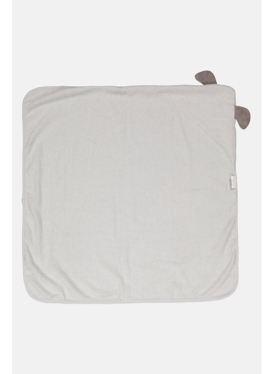 Rene Rofe Toddlers Boy Hooded Towel 76 x 76 cm, Grey  - Image 2