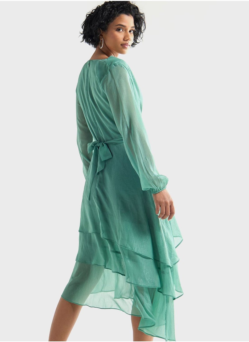 FAV - Cowl Neck Ruffle Dress - Image 1