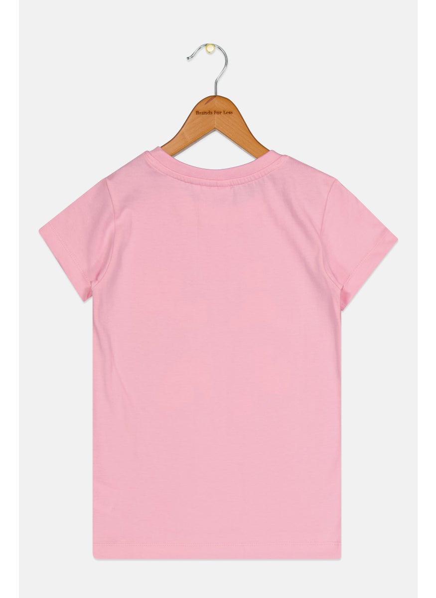 Kung Fu Panda Kids Girl Short Sleeve Graphic Print T-Shirt, Pink Combo  - Image 2
