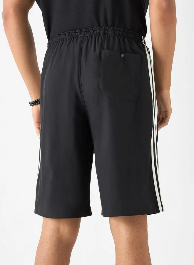 Kappa Kappa Striped Shorts with Drawstring Closure and Pockets