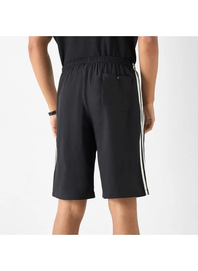 Kappa Kappa Striped Shorts with Drawstring Closure and Pockets